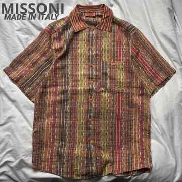 고급] 1991's MISSONI 이탈리아제 올 패턴 사이키 니트 셔츠