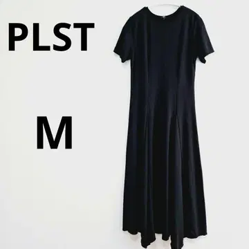 PLST 저리 원피스 플레어 블랙 M