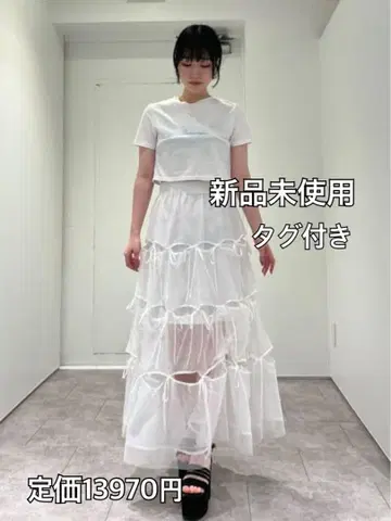 미사용 새상품 REDYAZEL 레이디 아젤 리본 디자인 샤샤 스커트
