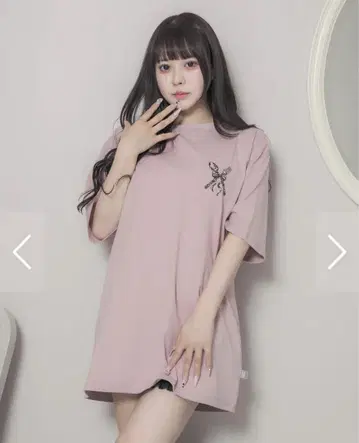 피움 pium melty berry 오버 사이즈 반팔 티셔츠 핑크