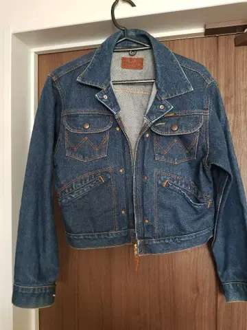 Wrangler 데님 자켓  다크 블루  숏 기장