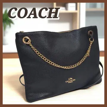 COACH 페플드 가죽 컨버터블 히피 숄더백