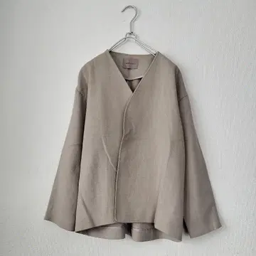 빔즈 노카라 자켓 리본 포함 자켓 A381