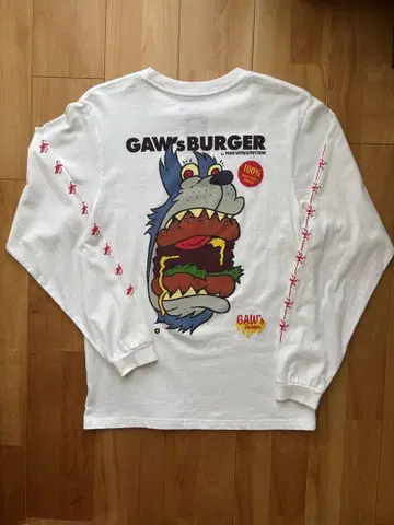 Man with GAW's BURGER 롱 슬리브 티셔츠