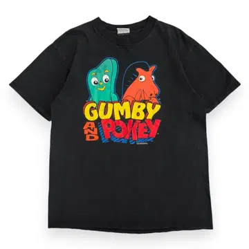 초레어 90년대 USA제 Gumby 검비 포키 빈티지 티셔츠