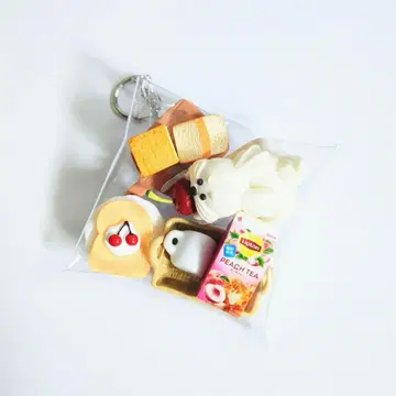 가챠 파우치 휘핑 강아지 PEACH TEA 식빵 미니어처