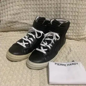 PIERRE HARDY 하이컷 가죽 스니커즈 블랙 28.0cm