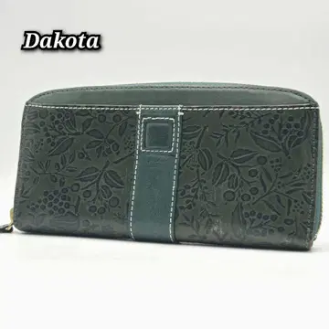 새상품급 Dakota 다코타 장지갑 가죽 라운드 지퍼 그린