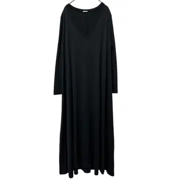 DRESSTERIOR 긴팔 롱 플레어 원피스 블랙 일본제 심플