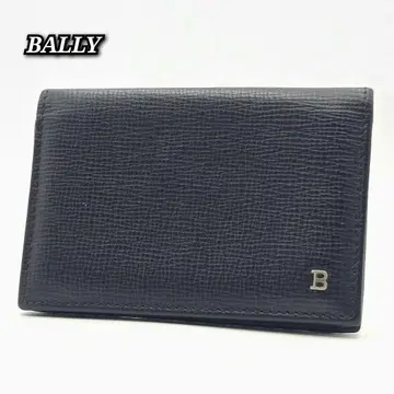 미사용급 BALLY 발리 카드 케이스 명함지갑 로고 가죽 블랙