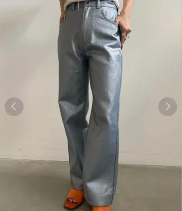 아메리 롱 스트레이트 포일 데님