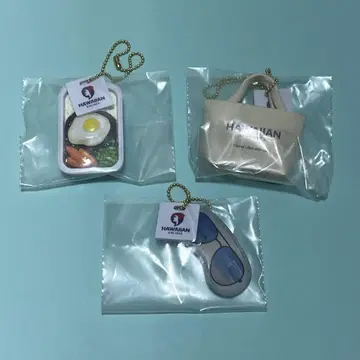 하와이안 항공 가챠 토트백 로코모코 안대 3개 세트