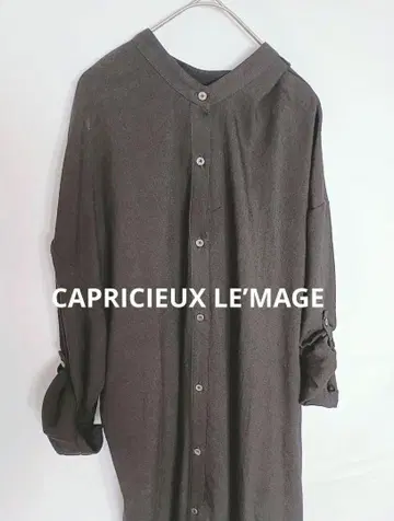CAPRICIEUX LE'MAGE 긴팔 밴드 카라 셔츠 원피스