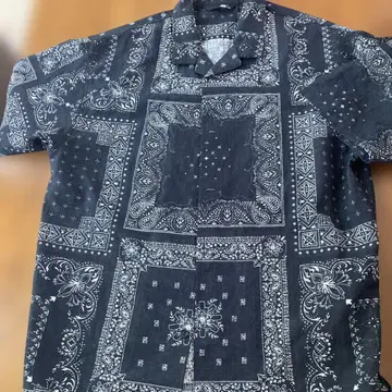 THE NORTH FACE 반다나 패턴 반팔 셔츠 XL
