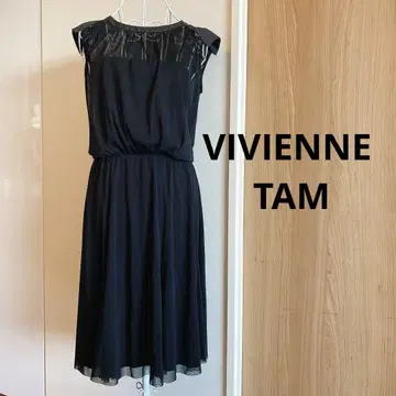 VIVIAN TAM 블랙 시스루 원피스