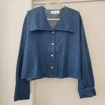 ZARA 자라 세일러 카라 데님 셔츠 L 사이즈
