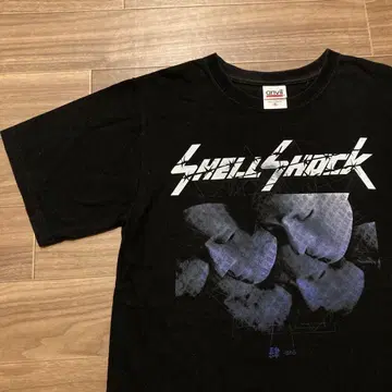 SHELLSHOCK 밴 티셔츠 밴드 티셔츠 하드 록 미국제