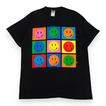 초레어 90s Freeze 스마일 아트 빈티지 티셔츠 USA제