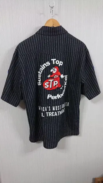레어 STP 올드 네이비 반팔 워크 셔츠 2XL