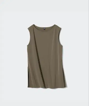 새상품 완판템 유니클로 UNIQLO 크레이프 저지 슬리브리스 T L