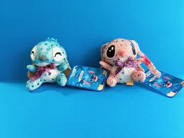 디즈니 봉제 인형 키링 스티치 2개 세트 2