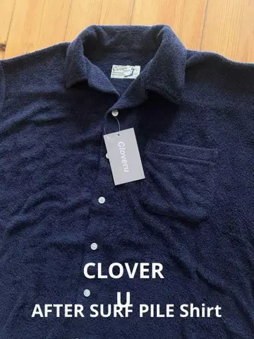 CLOVERU 클로버 AFTER SURF PILE 셔츠 네이비