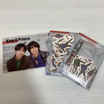 King & Prince 미니 클리어 파일 플레이크 씰 2개
