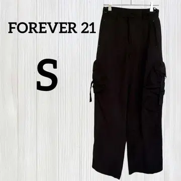 FOREVER 21 블랙 카고 팬츠 [S] 지퍼 포켓 캐주얼