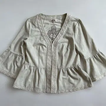 긴자 매기 슈퍼 뷰티 가디건 프릴 40 7부 소매