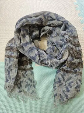 기하학 패턴 얇은 소재 스톨 프린지 장식