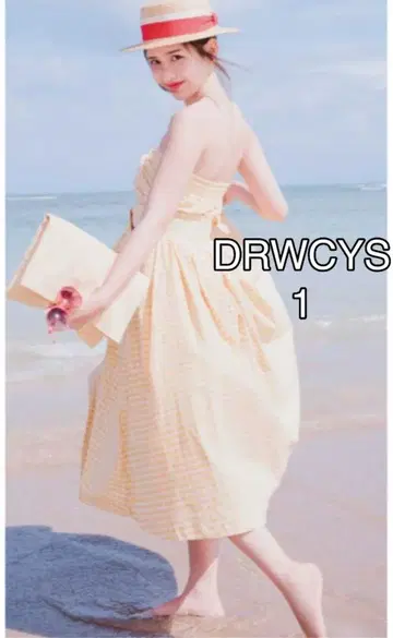 M394 DRWCYS 깅엄 체크 베어 원피스 안감 있음 벨트 부착