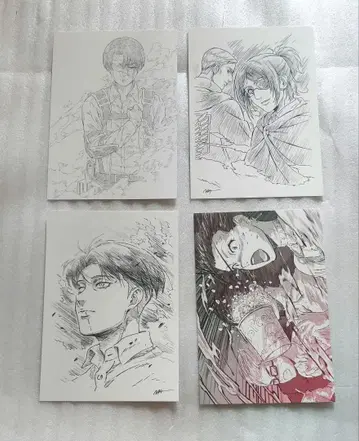 극장판 진격의 거인 감상 혜택 엽서 4종