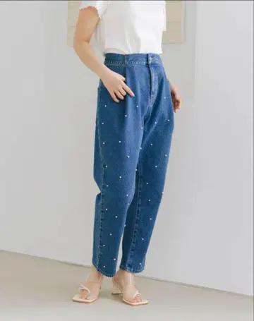 츠지 노조미 프로듀스 Ange Charme 펄 데님 팬츠