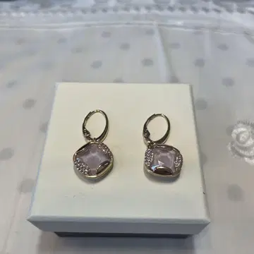 핑크 스톤 후크 귀걸이