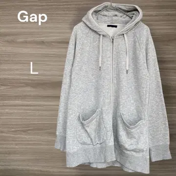 Gap [L] 그레이 보아 안감 지퍼 후드티 포켓 넉넉한