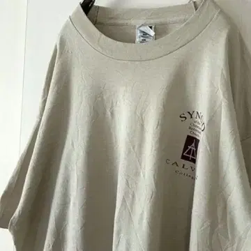 프룻 오브 더 룸 SYNOD 칼반 티셔츠 XL 카키 베이지 구제 의류