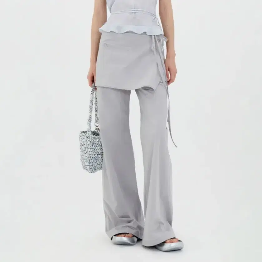 韓国商品/LOWCLASSIC NEW LAYERED WRAP SKIRT PANTS LOW CLASSIC