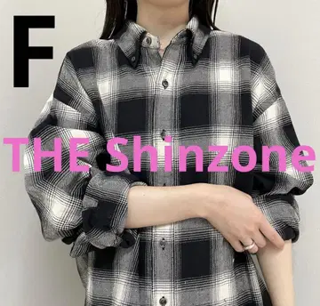 THE Shinzone 신존 옴브레 체크 셔츠 FREE 블랙
