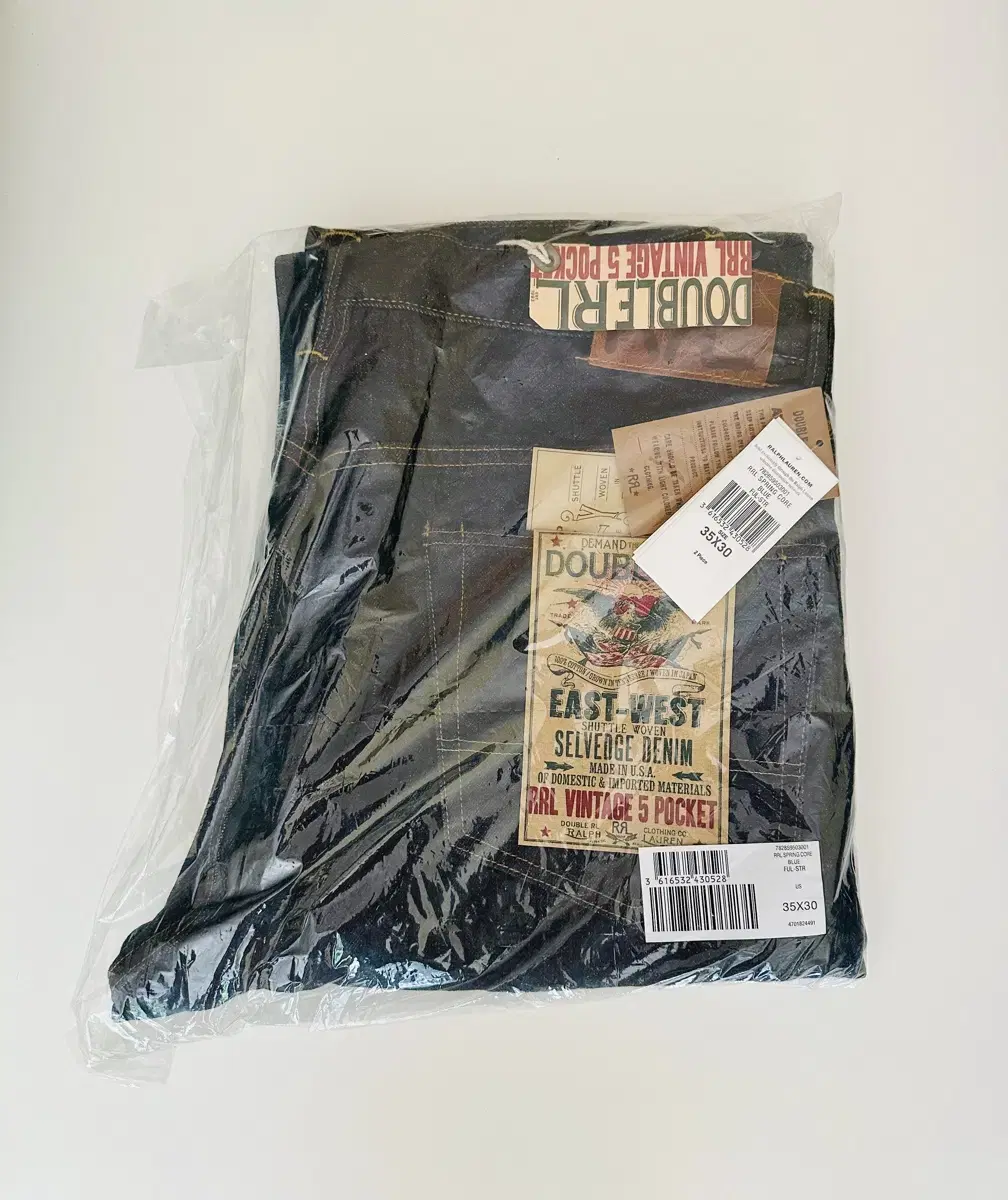 RRL Double RL Vintage 5 Pocket East West One Wash 35X30 New