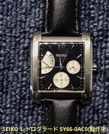 저렴한 가격 SEIKO 레트로그라드 5Y66-0AC0 (작동 중)