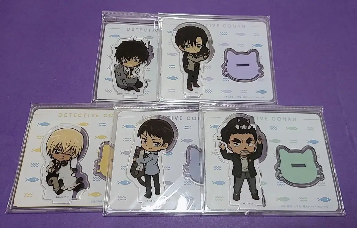 (Authentic) Detective Conan Police Academy Group Deformed Cat Acrylic Stand