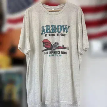 미국 구제 의류 ARROW SPEED SHOP 티셔츠 2XL