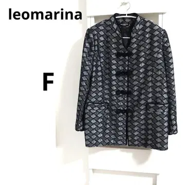 leomarina 차이나 자켓 빅 사이즈 블랙 실버 레트로