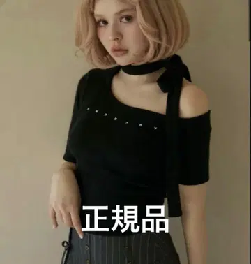 앤드메리 나나 리본 원숄더 톱