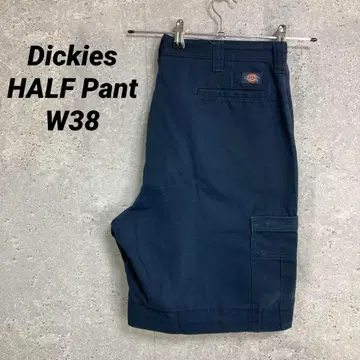 디키즈 카고 팬츠 네이비 하프 팬츠 페이드 구제 의류 W38