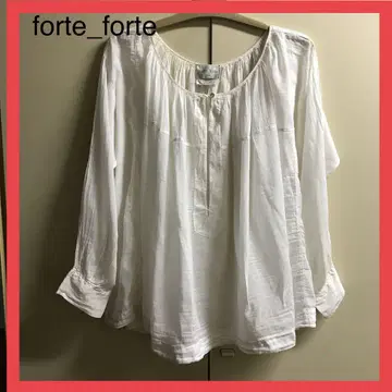 forte_forte 포르테 포르테 코튼 실크 론 화이트 셔츠