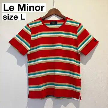 27 레어 Le Minor 루미노아 반팔 티셔츠 보더 L 새상품