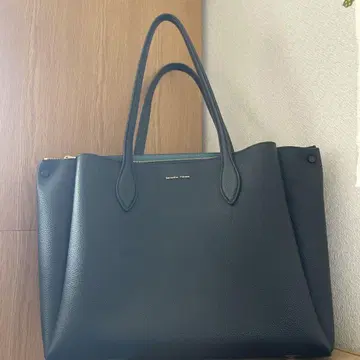 Samantha Thavasa 블랙 가죽 토트백