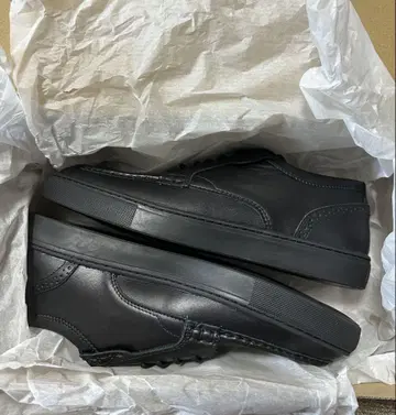 SLACK 블랙 가죽 스니커즈 26cm