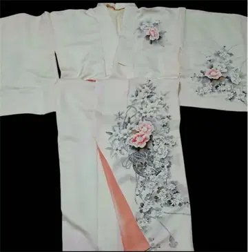 작가 작품 [아오미네] 서명 있음 호몬기 순수 실크 넓은 카라